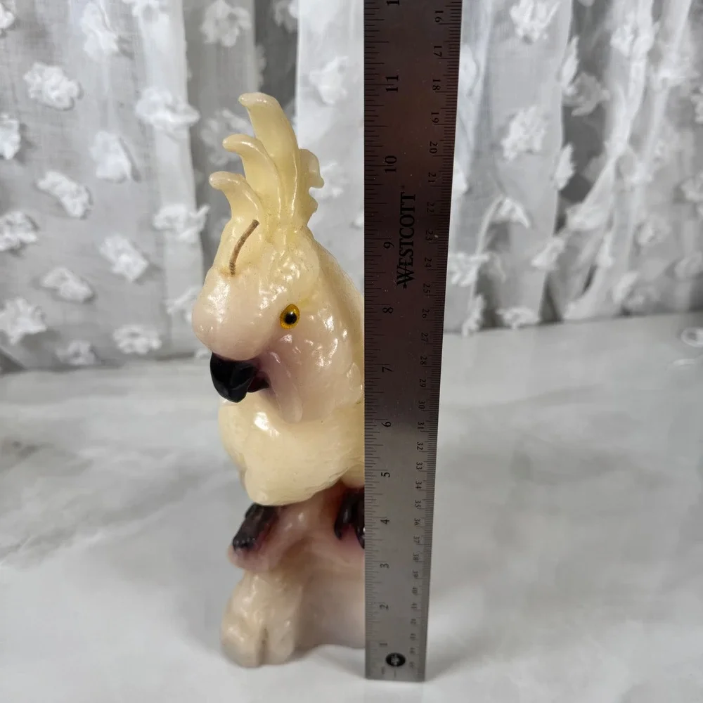 Vintage Cockatoo On Perch Wax Candle‎ Bird Novelty Kitschy